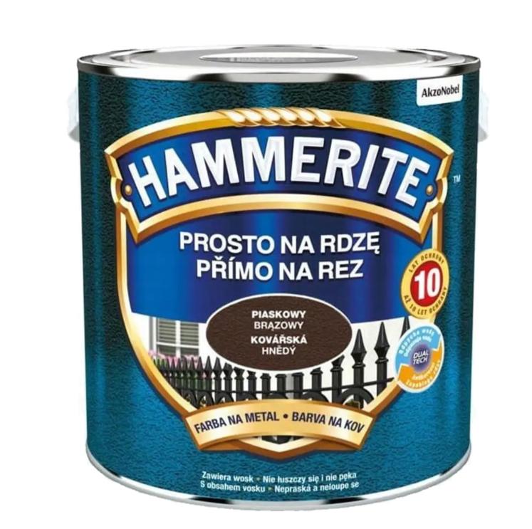 Пісочно-чорна фарба Hammerite матова 0,70 літра (8019)
